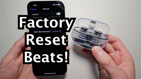 How To Factory Reset Beats Studio Buds Buds Plus Youtube