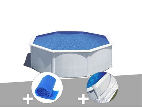 Kit piscine acier blanc gré wet ronde 3 70 x 1 22 m avec filtration à