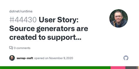 User Story Source Generators Are Created To Support Native AOT Issue