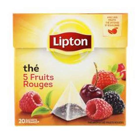 Thé noir aux 5 fruits rouges Lipton 20 sachets La Belle Vie