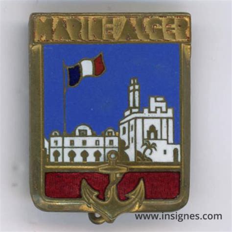 Marine ALGER Insigne Courtois Paris Algérie Insignes