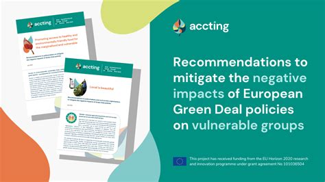 Recommendations To Mitigate The Effects Of The European Green Deal On