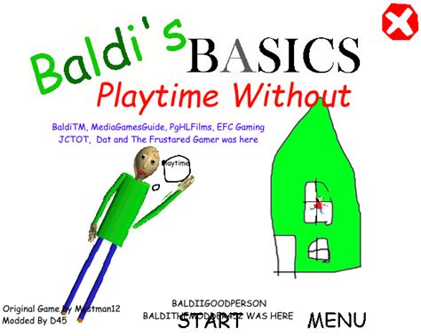 Baldi's Basics Playtime Without by D45YT