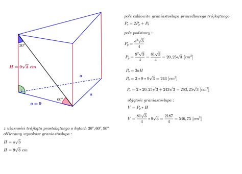 Pole Powierzchni I Objętość Graniastosłupa