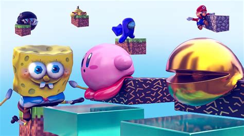 Pacman Vs Everyone Jelly Race Vs Kirby Sponge Bob Steve From Minecraft And More Youtube