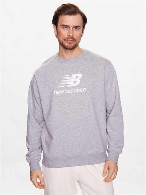 New Balance Bluza MT31538 Szary Relaxed Fit Modivo Pl