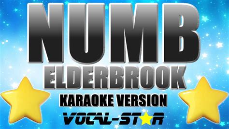 Elderbrook Numb Karaoke Version With Lyrics Hd Vocal Star Karaoke Youtube