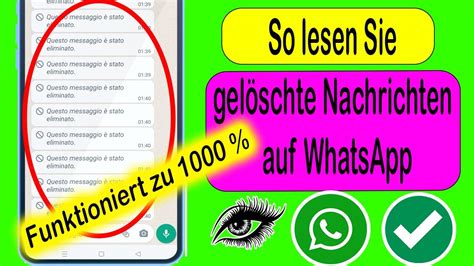 So lesen Sie gelöschte Nachrichten auf WhatsApp Gelöschte Nachrichten