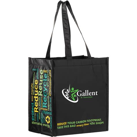 Promotional 100 Rpet Laminated Grocery Tote Bags