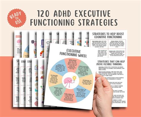 120 Adhd Executive Functioning Skills Strategies Psychoeducation Worksheets Executive