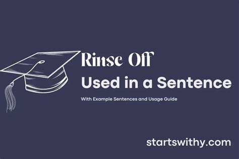 Rinse Off In A Sentence Examples 21 Ways To Use Rinse Off