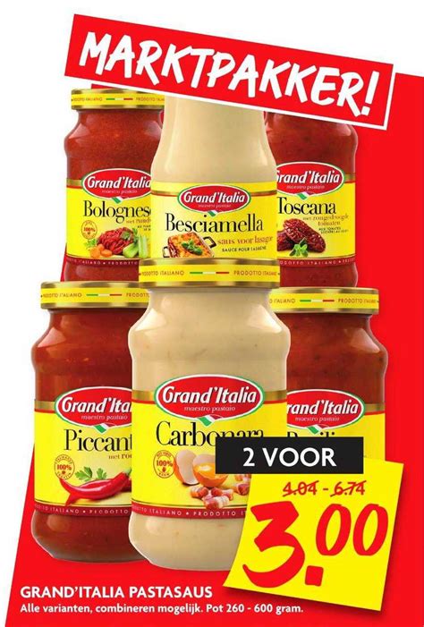 Grand Italia Pastasaus Aanbieding Bij Dekamarkt Folders Nl