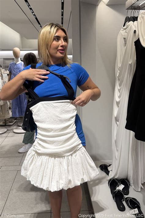 Naughty Kylie Ray With Hot Ass Natural Tits Doing Striptease In Public Photos