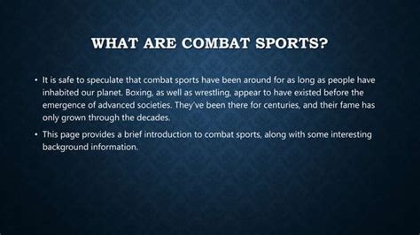 COMBATIVE SPORTS Pptx