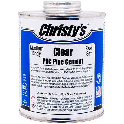 Christy S Clear Pvc Cement Low Voc Medium Body Siteone