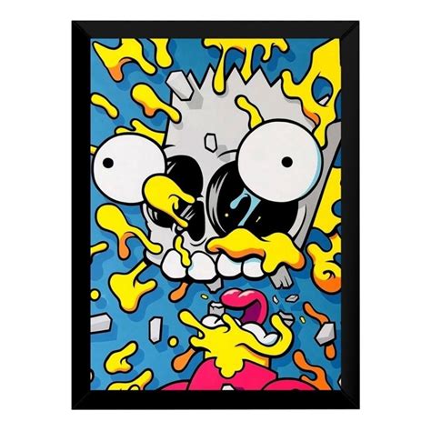 Quadro Decorativo Simpsons Bart Simpson Arte Radiação no Shoptime