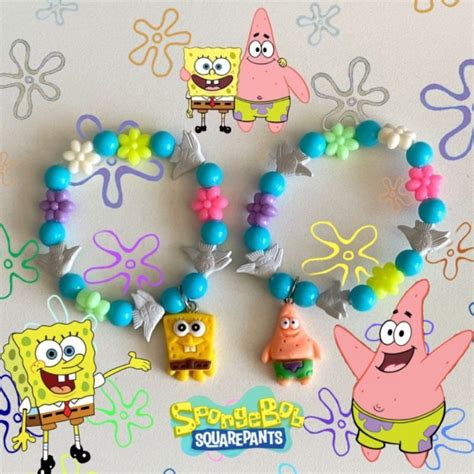 Pulseiras Da Amizade Bob Esponja E Patrick Conjunto Desenho Bob