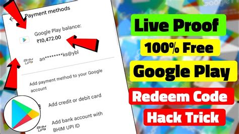 Live Proof Unlimited Google Play Redeem Code Trick How To Get Free