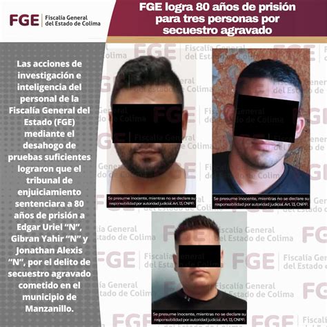 Fge Logra 80 Años De Prisión Para Tres Personas Por Secuestro Agravado