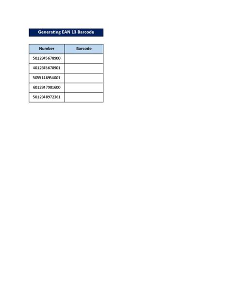 EAN 13 Barcode Generator | PDF