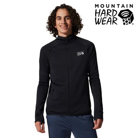 Mountain Hardwear Polartec Power Stretch Pro Jkt 保暖刷毛立領外套 男款 黑色