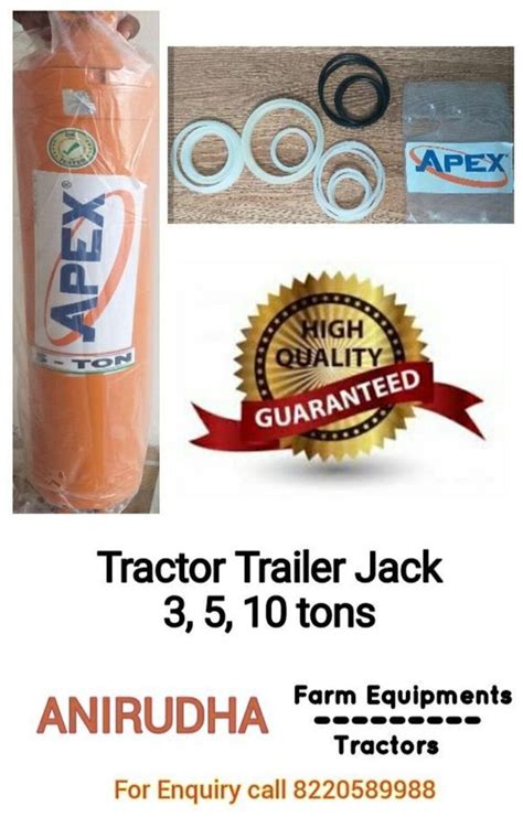 APEX Mild Steel Tractor Trailer Hydraulic Jack Capacity 5 Ton At