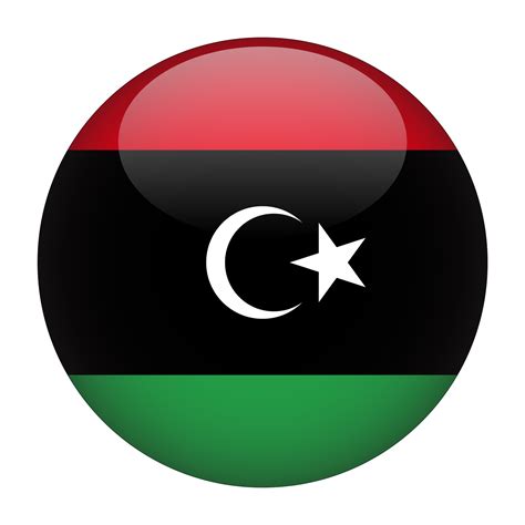 Libya 3D Rounded Flag with Transparent Background 15272114 PNG