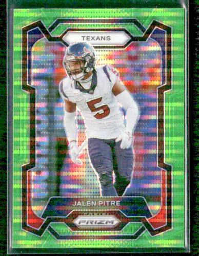 2023 Panini Prizm 120 Jalen Pitre Neon Green Pulsar Prizm Houston