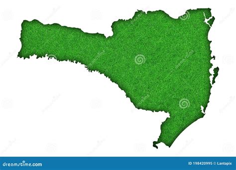 Mapa De Santa Catarina Em Feltro Verde Ilustração Stock Ilustração De