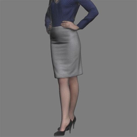 Rebecca Business Standing 2 3d Human Model 3d Model 39 3ds Fbx Obj Max Free3d