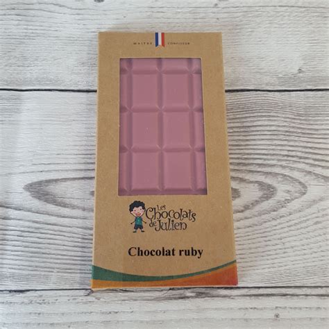 Tablette De Chocolat Ruby Naturellement Rose