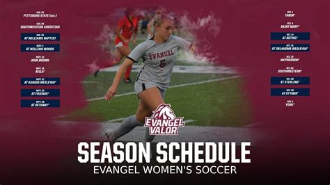 Valor Soccer Announces 2024 Spring Schedules Evangel University Of The Assemblies Of God