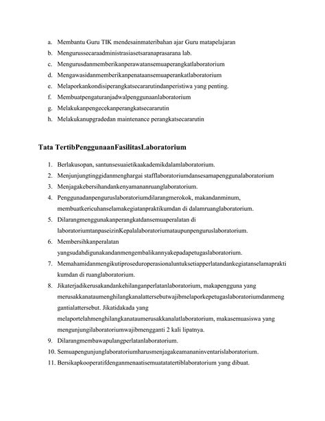 Standar Operasional Prosedur SOP Laboratorium TIK PDF