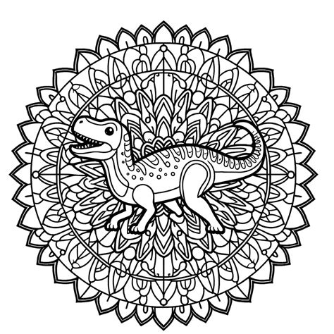 Dinosaurier Mandala Ausmalbild Superausmalbilder Ch