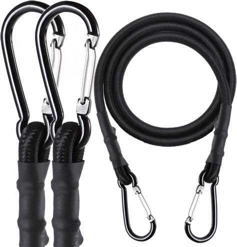 Amazon Carabiner Bungee Cords Heavy Duty Outdoor Black 60 Inch