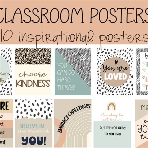 Positive Classroom Posters - Etsy