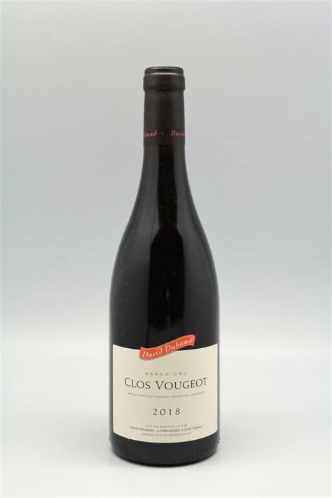 David Duband Clos Vougeot 2018 VINS MILLESIMES