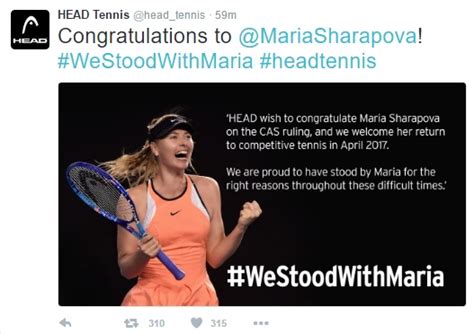 Maria Sharapova S Sponsor Head Ridiculed On Twitter For Celebrating