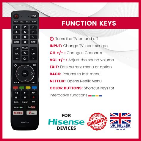 En G Hisense K Tv Remote For H N Uk H N Uk H N Uk