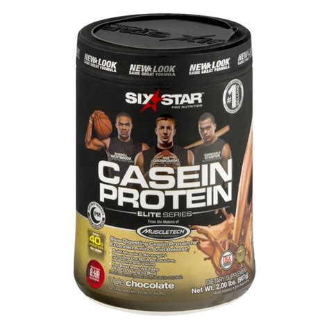 Six Star 100 Whey Protein Plus Casein Protein Triple Chocolate 2 Lb