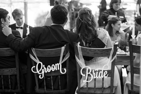 Bride And Groom Chair Signs For Wedding Hanging Chair Signs Etsy