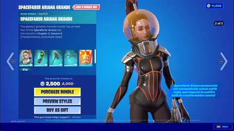 Fortnite Item Shop Live Spacefarer Ariana Grande Skin Fortnite