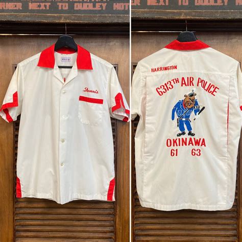 Vintage Streetwear Mens Streetwear Vintage Bowling Shirts Mens