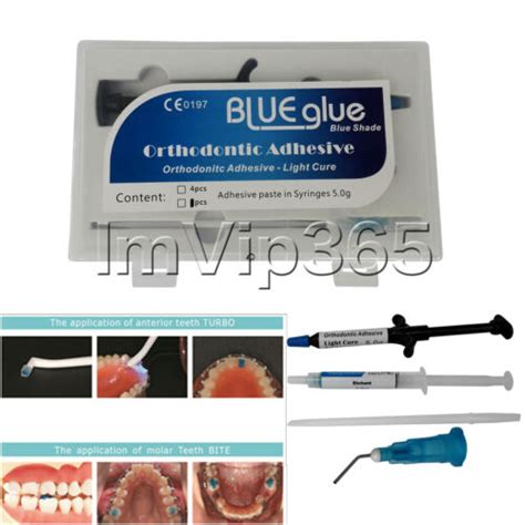 Dental Orthodontic Adhesive Blue Glue For Light Cure Resin Bracket