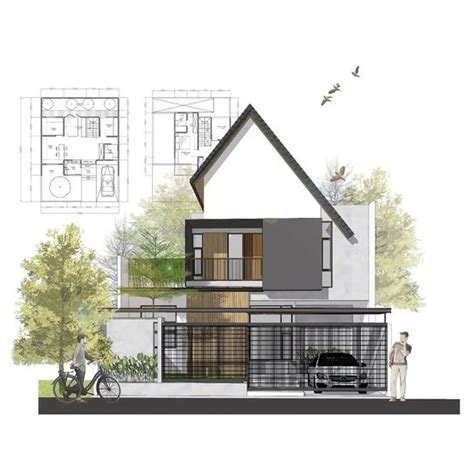 Pin Oleh Unah Tahay Di Autocad Desain Fasad Fasad Rumah Modern