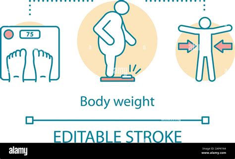 Body Weight Measurement Concept Icon Fighting Obesity Overweight