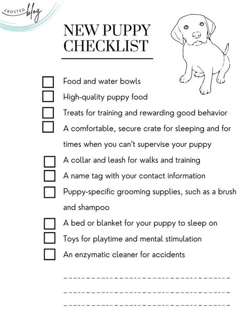 New Puppy Checklist | New puppy checklist, Puppy checklist, New puppy