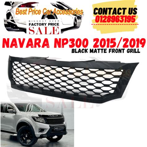 Nissan Navara Np300 2015 2019 Black Matte Front Mesh Grill Lazada