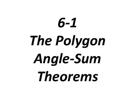 6 1 The Polygon Anglesum Theorems Polygon Anglesum