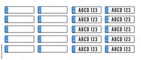 Vetor De British Uk Car License Plate Template GB Car Registration